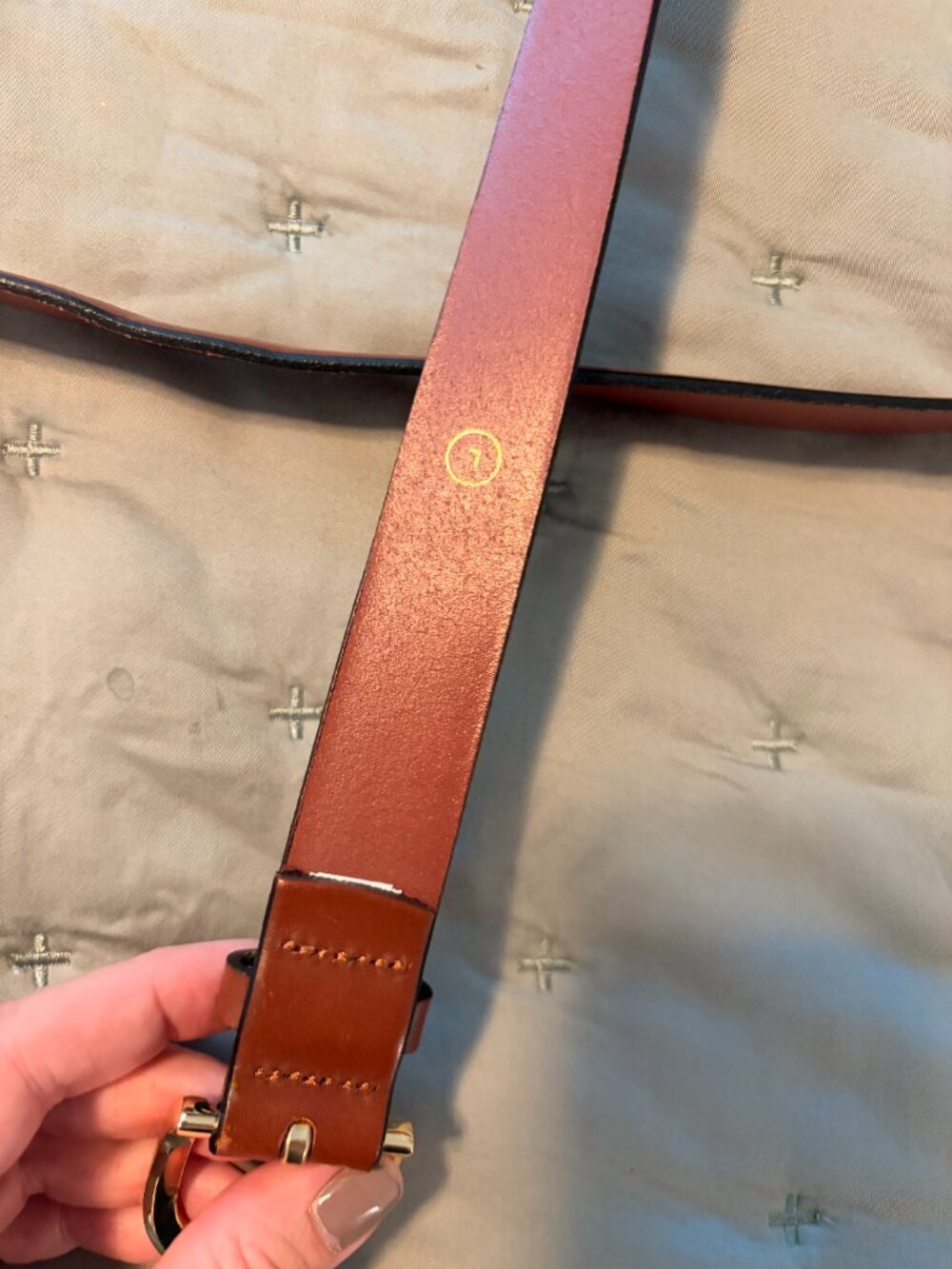 J. Crew Classic Leather Belt Dark Nutmeg Large - Picture 3 of 4
